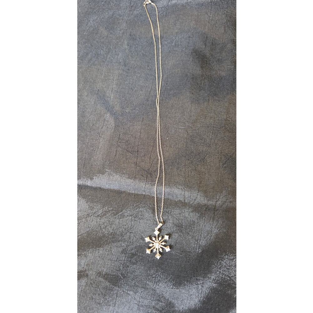 Sterling Silver Necklace Snowflake